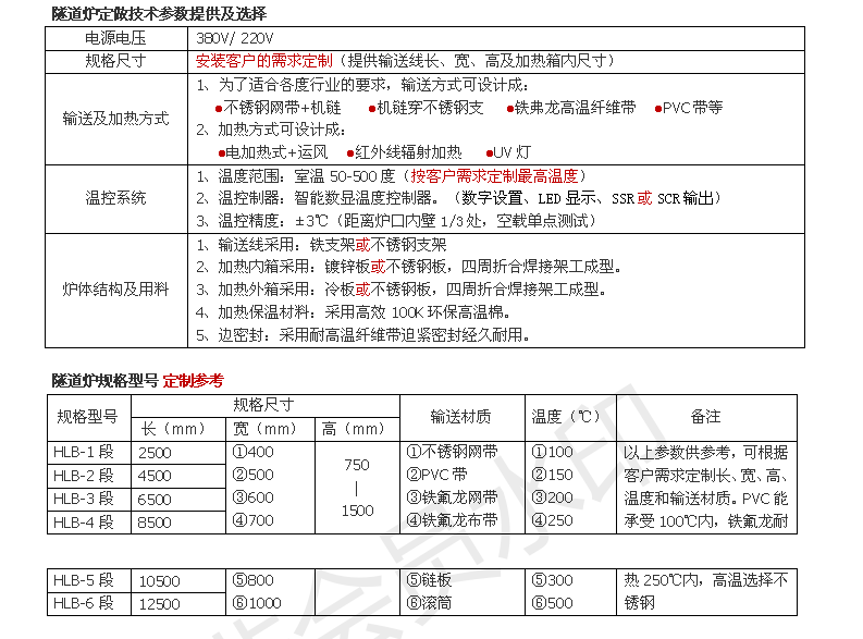 顆粒電鍍隧道爐技術參數